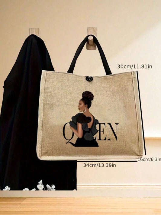 Lightweight Linen Everyday Tote with Empowering Design