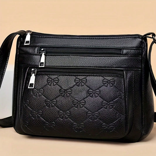 Sophisticated Quilted Black Shoulder & Crossbody Bag for Women