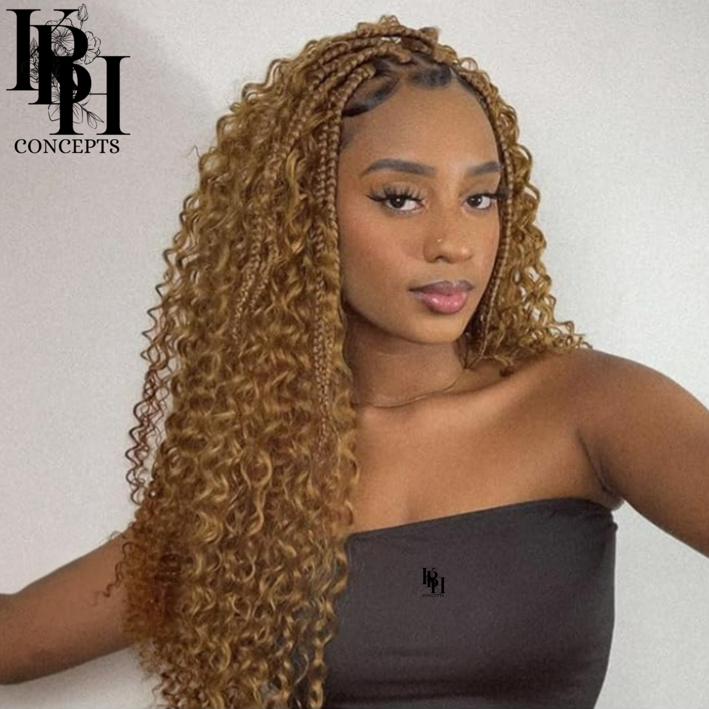STANDARD Honey Blonde Color 27 Deep Wave No Weft Human Hair 2 Bundles For Braiding Raw Human Hair -12A, Micro Braiding, Boho Braids Bohemian Knotless