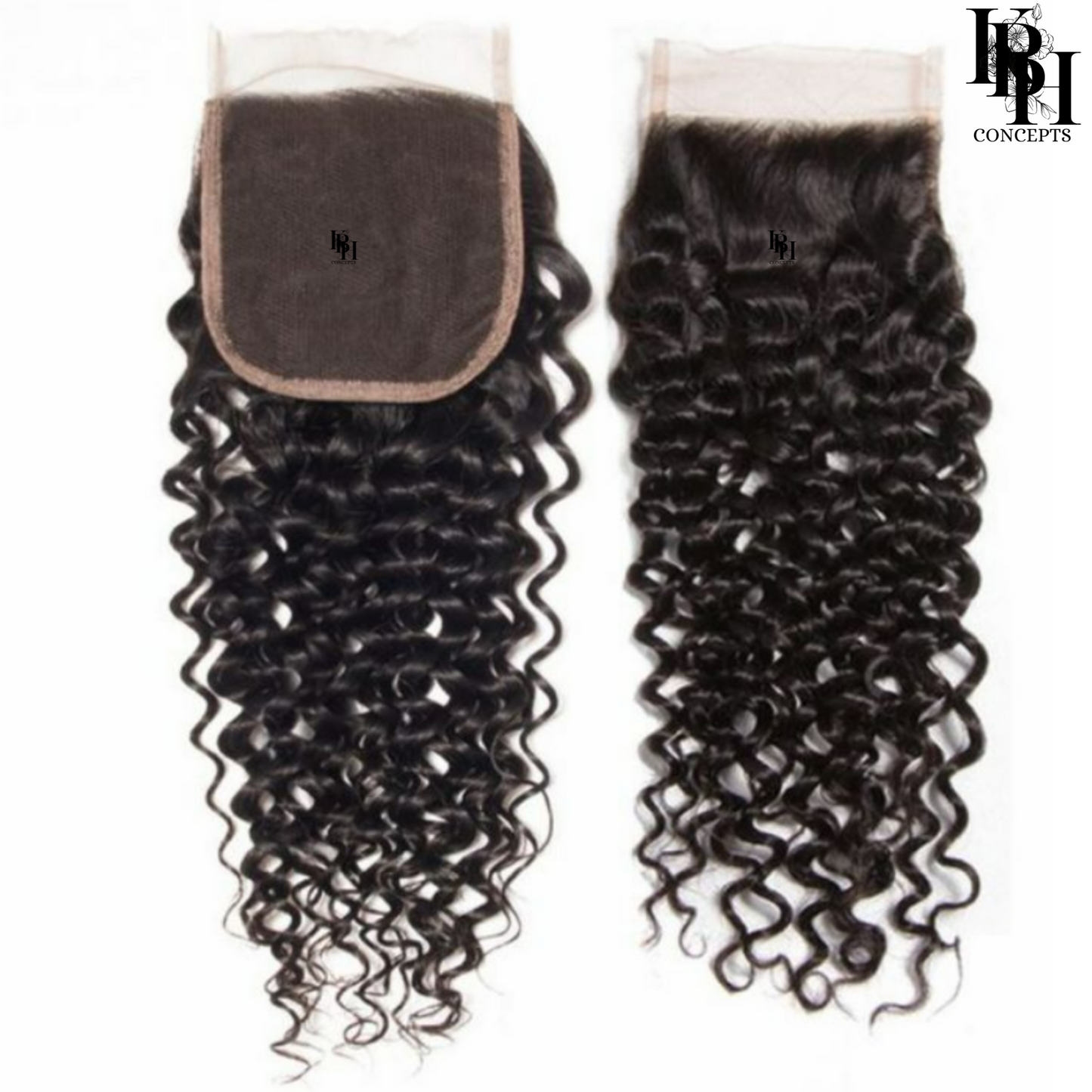 Deep Curly Closure “4X4” Inches Virgin Natural Brazilian Remy Hair