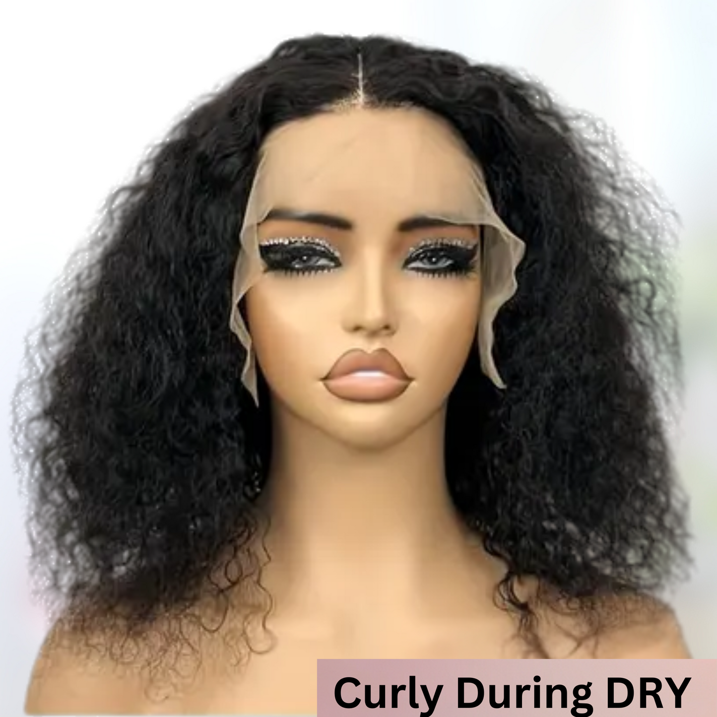 Pre-Plucked Lace Curly Bob Wig 200% Density