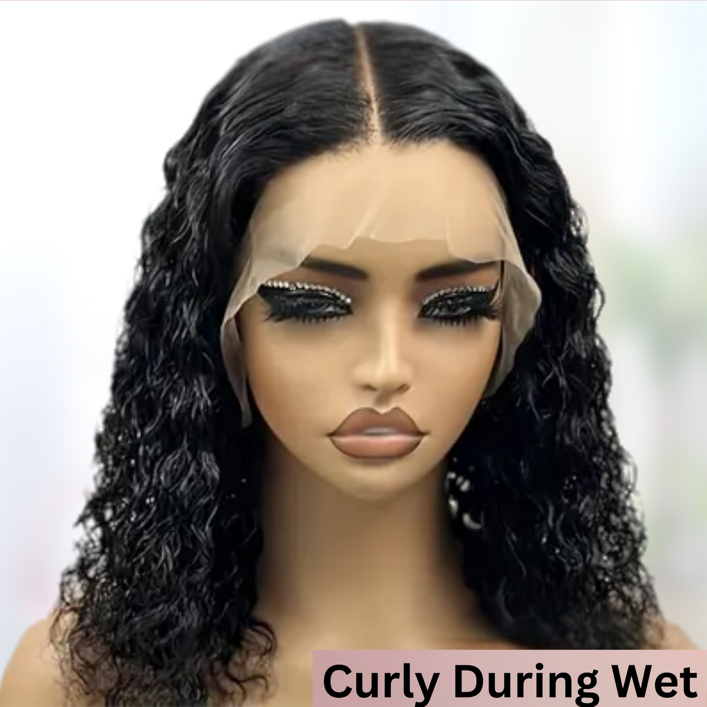 Pre-Plucked Lace Curly Bob Wig 200% Density