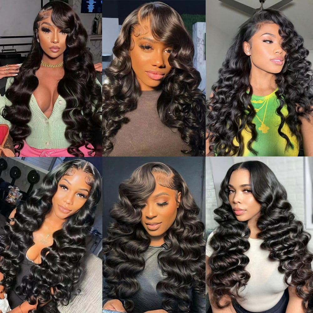 KBHconcepts 10-30 Inch Loose Wave Luxury Virgin Hair Bundles # 1B Natural Black