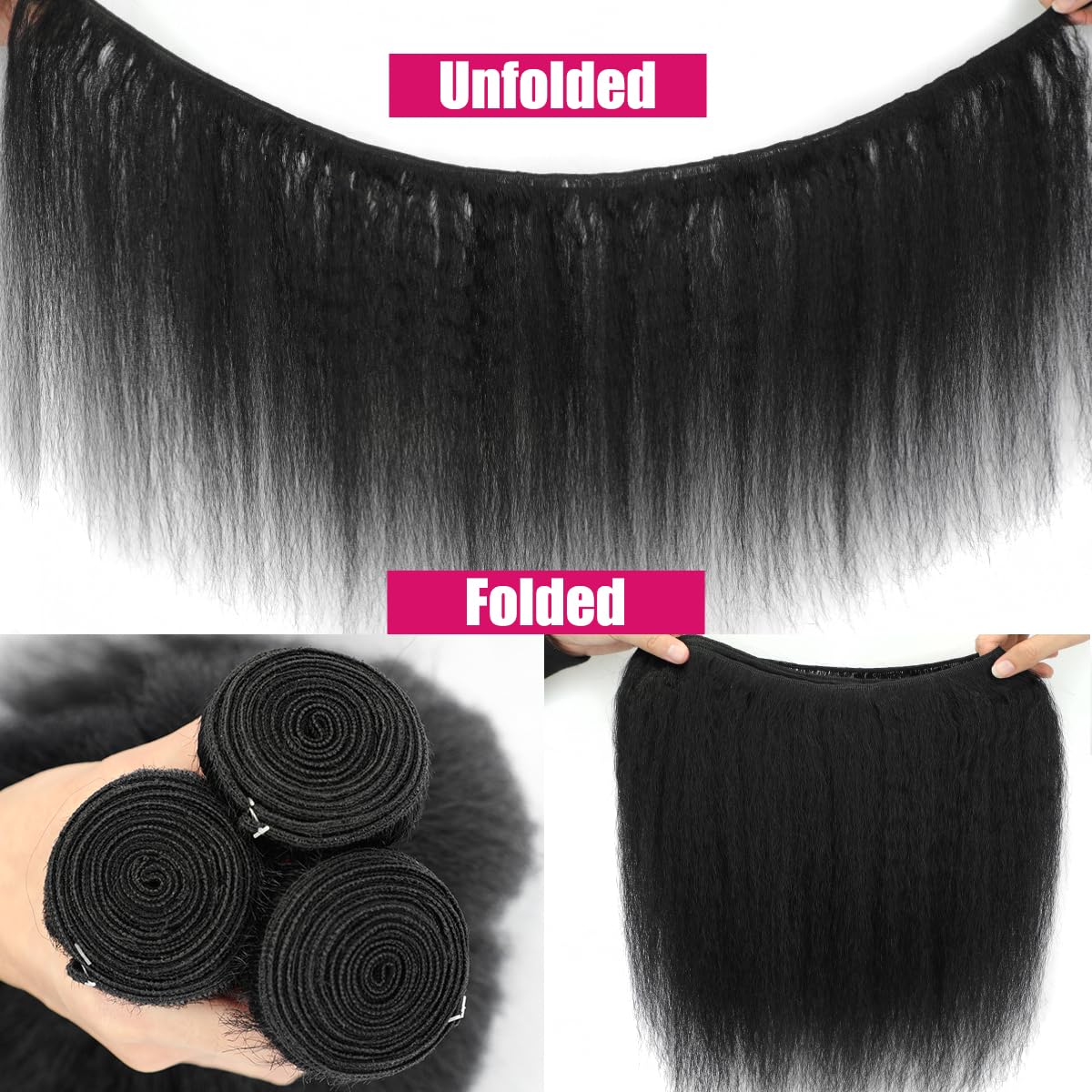 Yaki Straight Brazilian Bundles Virgin 100%Unprocessed Natural Human Kinky Straight Hair Bundles