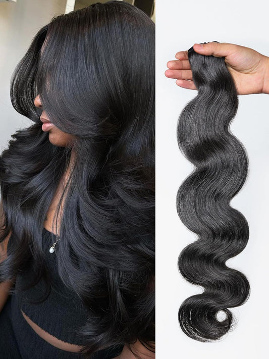 Premium Brazilian Remy Virgin Human Hair High Volume Seamless Clip-Ins Loose Wave
