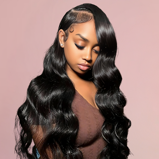 KBHconcepts Glueless Lace 13×4 Body Wave Lace Wig With Pre-Bleached Knots Plucked Hairline