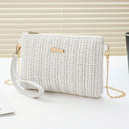 Chic Straw Shoulder & Crossbody Bag. Perfect for Beach and Summer Outings