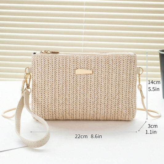 Stylish Woven Shoulder & Crossbody Bag. Perfect for Summer and Beach Vacations