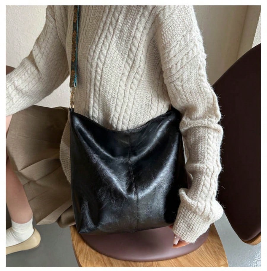 Luxury Tote Bag Fashionable European And American Style New Bucket Bag, Large Capacity Cross-Body Bag For Women