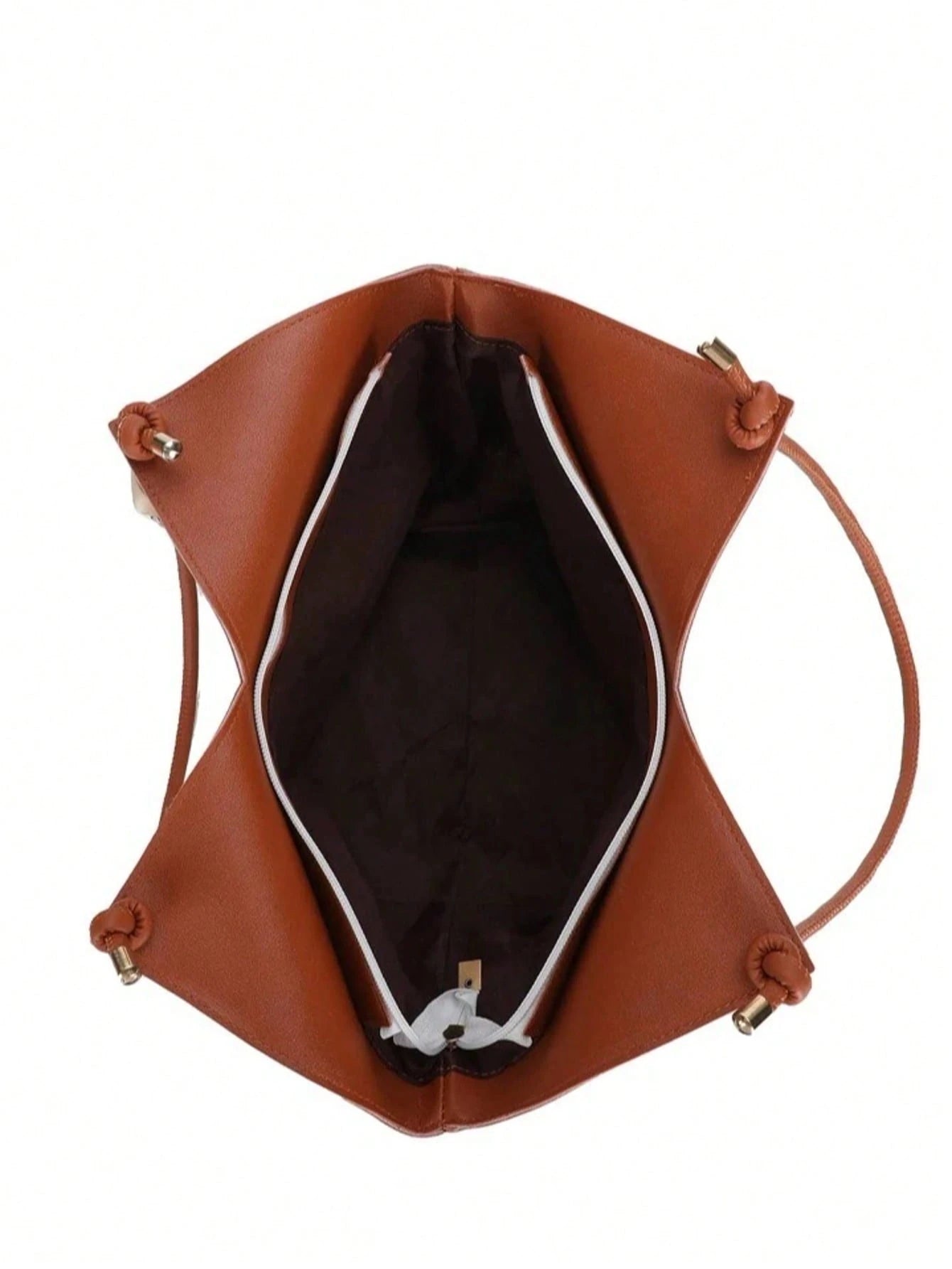 Plaid Tweed Bow-Accent Lightweight Shoulder Tote for Women