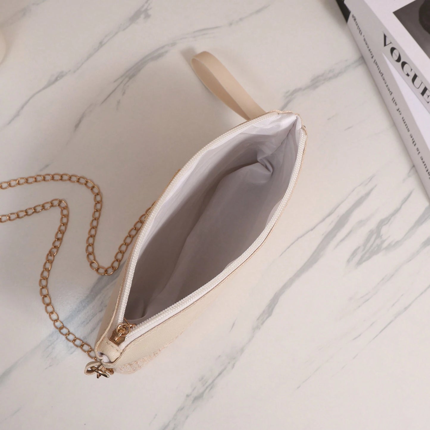 Sequin-Accent Women’s Shoulder & Crossbody Bag – Perfect for Summer and Beach Trips