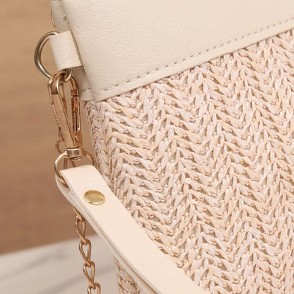 Sequin-Accent Women’s Shoulder & Crossbody Bag – Perfect for Summer and Beach Trips