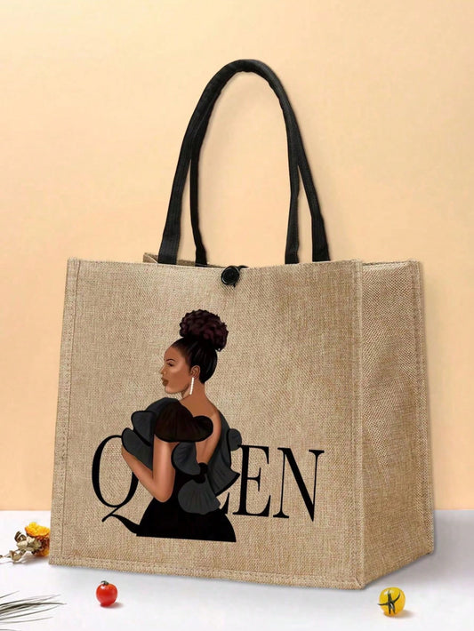 Lightweight Linen Everyday Tote with Empowering Design