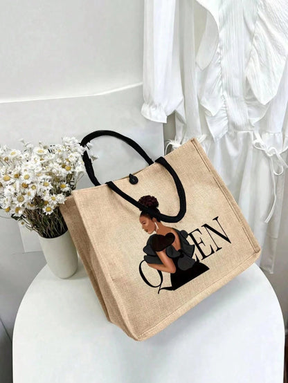 Lightweight Linen Everyday Tote with Empowering Design