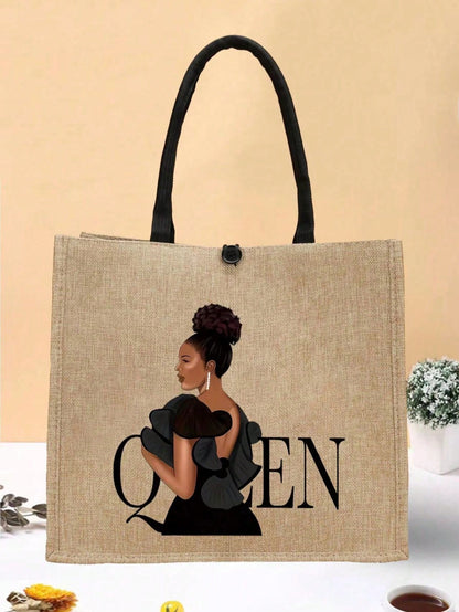 Lightweight Linen Everyday Tote with Empowering Design