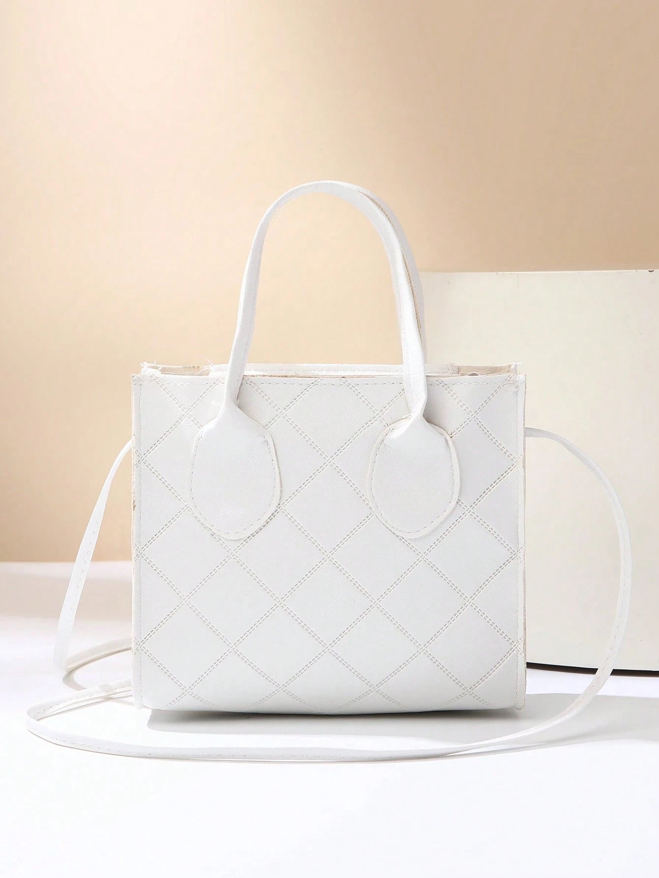 Minimalist Embossed Mini Handbag, Crossbody & Shoulder Bag for Women