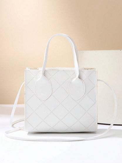 Minimalist Embossed Mini Handbag, Crossbody & Shoulder Bag for Women