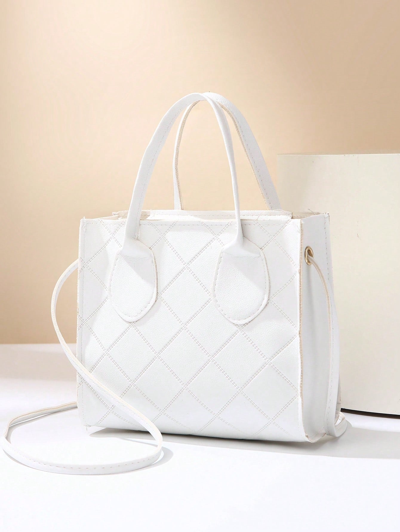 Minimalist Embossed Mini Handbag, Crossbody & Shoulder Bag for Women