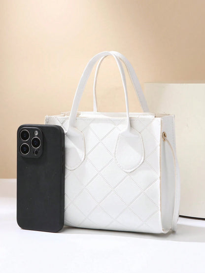 Minimalist Embossed Mini Handbag, Crossbody & Shoulder Bag for Women