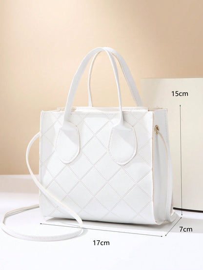 Minimalist Embossed Mini Handbag, Crossbody & Shoulder Bag for Women