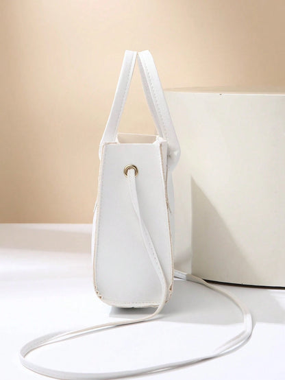 Minimalist Embossed Mini Handbag, Crossbody & Shoulder Bag for Women