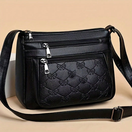 Sophisticated Quilted Black Shoulder & Crossbody Bag for Women