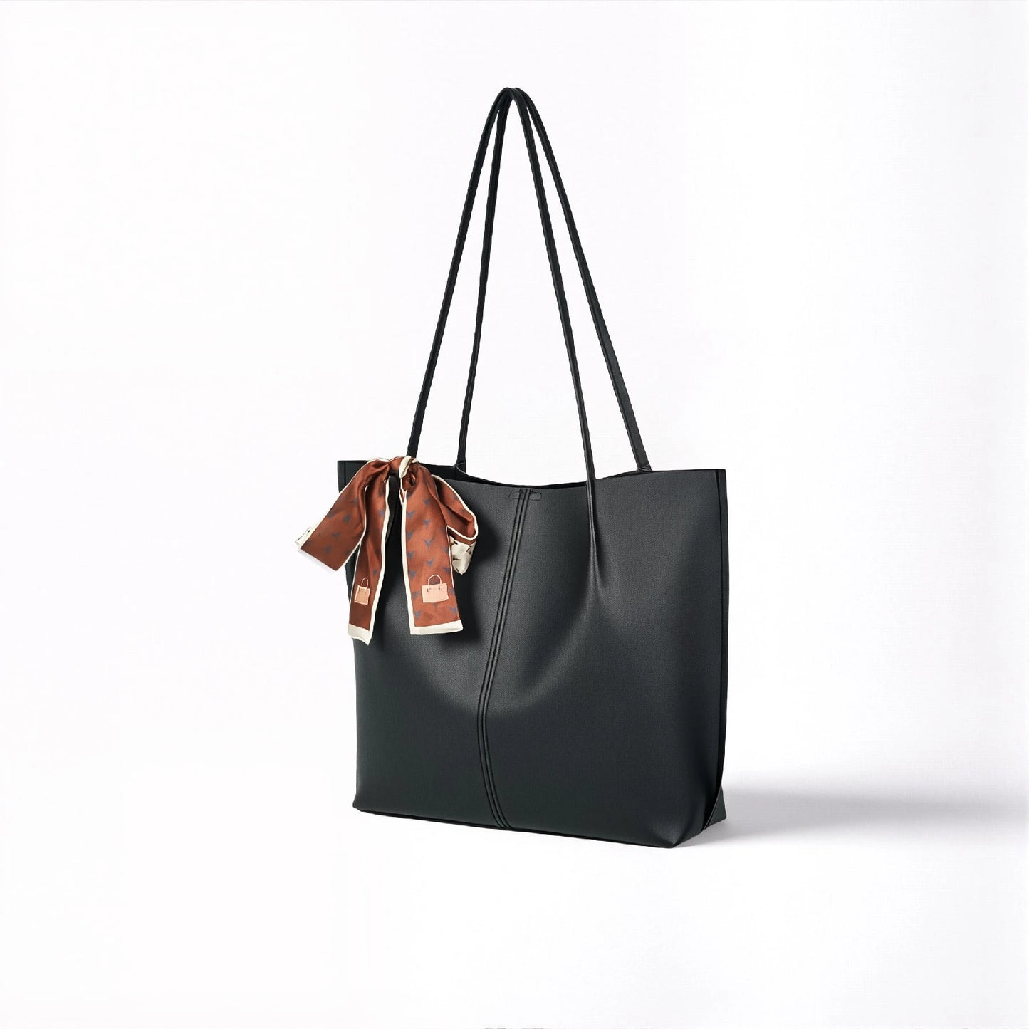 2-for-1 Elegant Leather Tote Bag – Large, Lightweight Shoulder Bag for Women