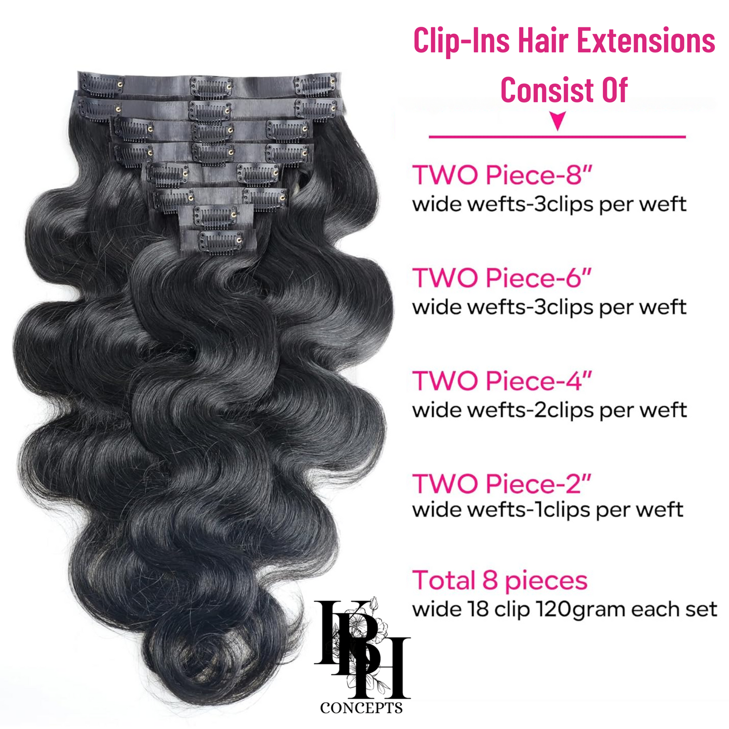 PU Seamless Clip-Ins High Volume Remy Hair Extensions Virgin Human Hair Body Wave for Women Invisible Skin Weft 18Clips Natural Black