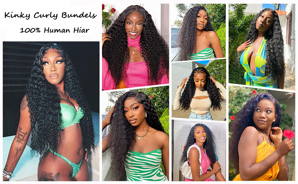 KBHconcepts Kinky Curly Loose Wave Unprocessed Virgin Human Hair Bundles Best Quality FOR A QUEEN