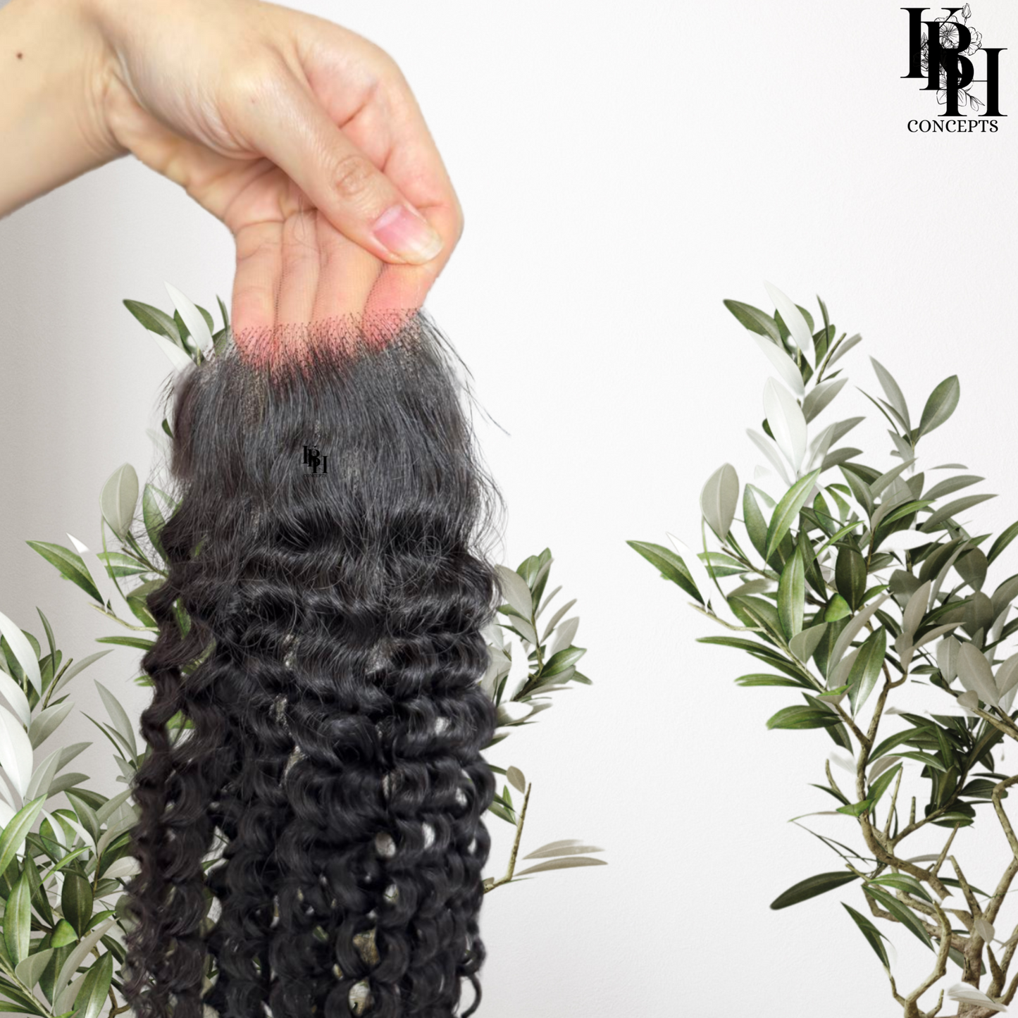 Deep Curly Closure “4X4” Inches Virgin Natural Brazilian Remy Hair