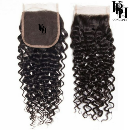 HD Deep Wave Closure Swiss “4x4” Inches Virgin Natural Brazilian Remy Hair