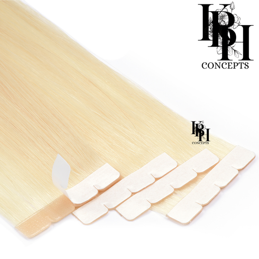#613 Blonde Straight Human Hair Tape-in Extensions