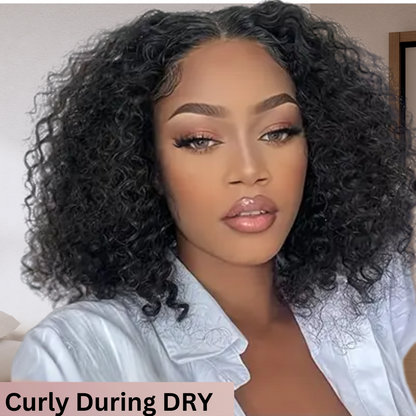 Pre-Plucked Lace Curly Bob Wig 200% Density