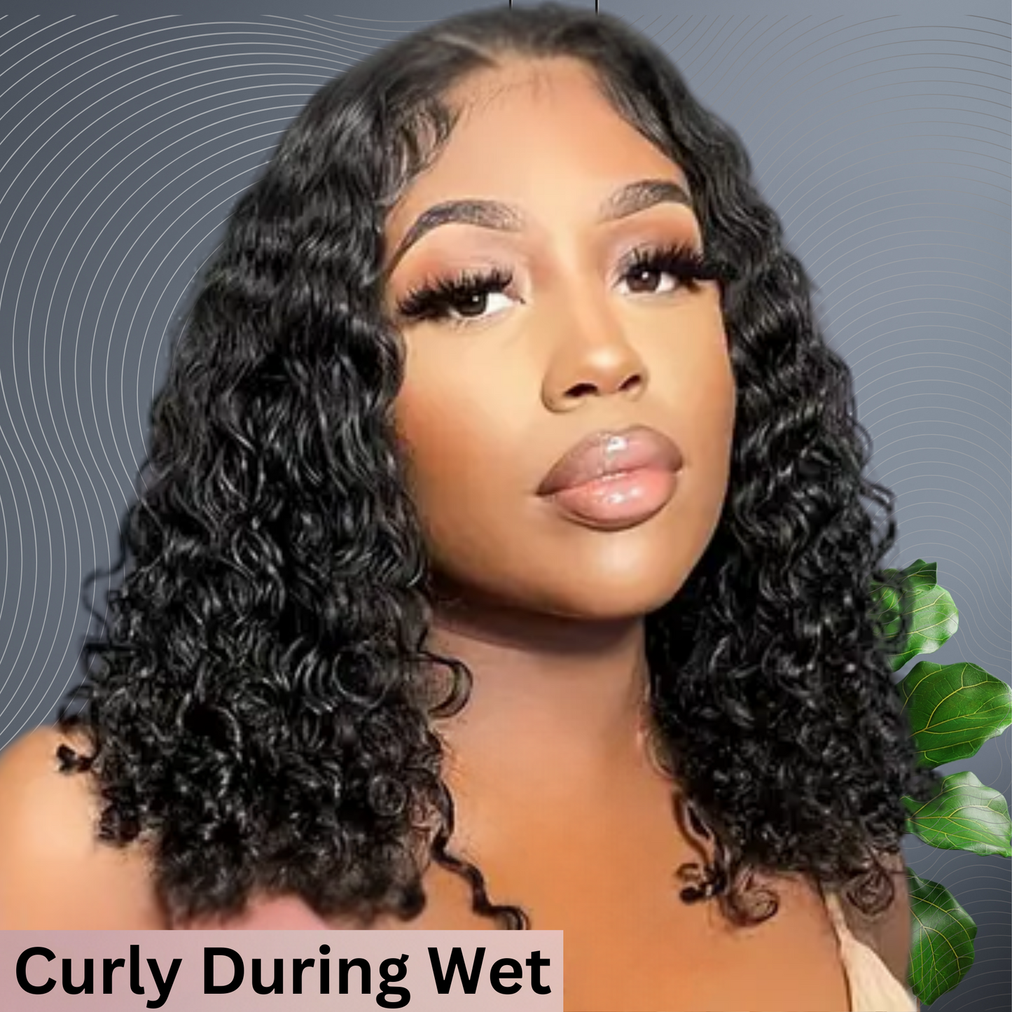 Pre-Plucked Lace Curly Bob Wig 200% Density