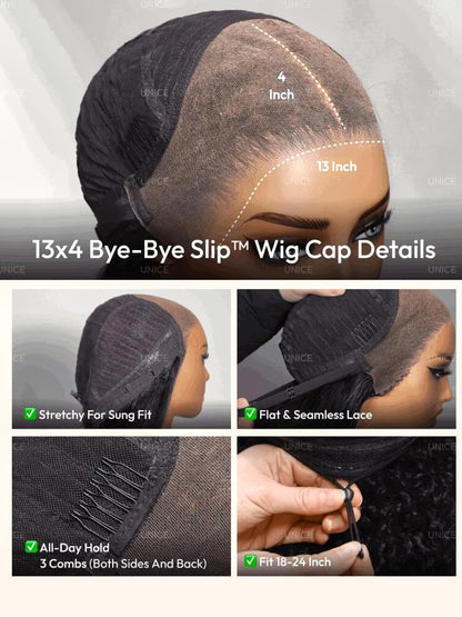 2-in-1 Straight & Water Wave Human Hair Wig – 13x4 Glueless Lace Front with Adjustable Drawstring, Pre-Plucked Hairline, Pre-Cut Lace & Bleached Knots, 20"