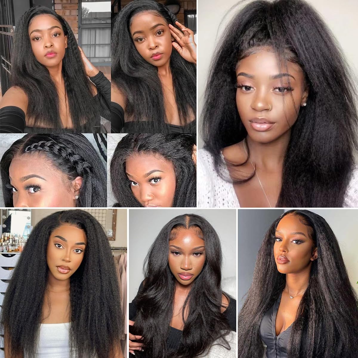 Yaki Straight Brazilian Bundles Virgin 100%Unprocessed Natural Human Kinky Straight Hair Bundles