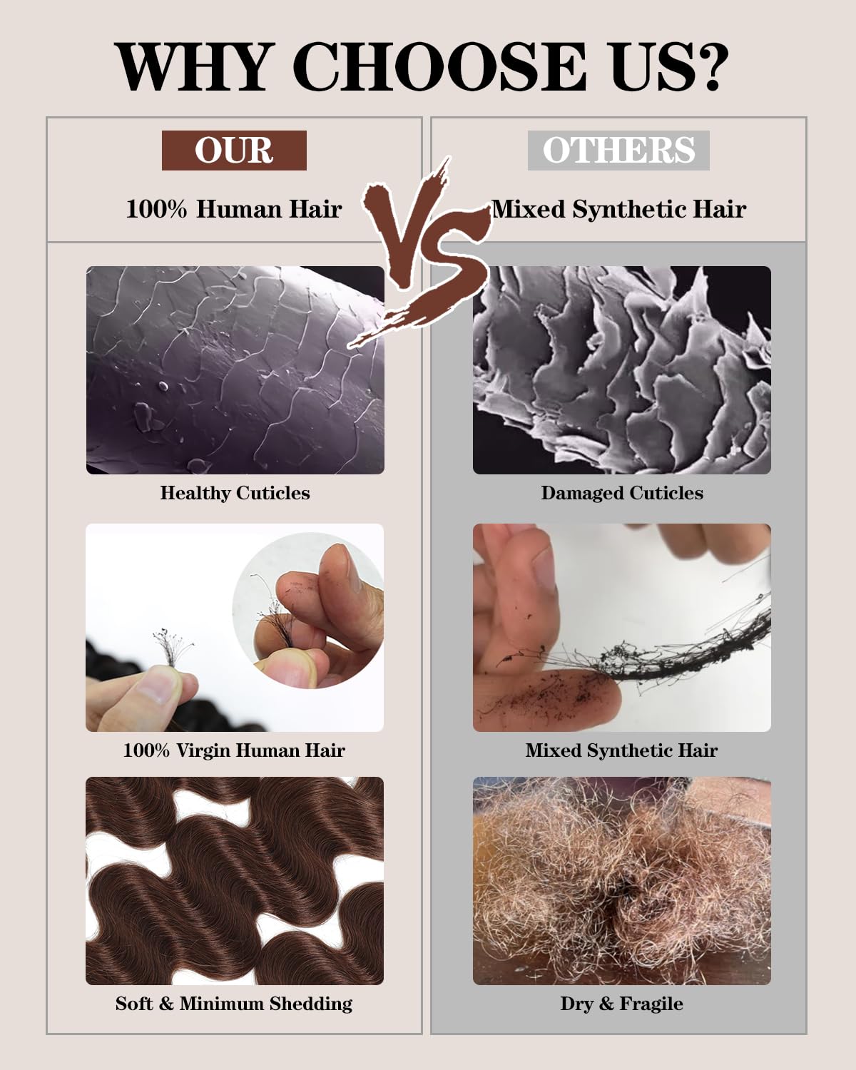 Brazilian Body Wave Hair Bundles with Lace Closure. 10A Light Brown Virgin Hair with Natural Baby Hair. Includes 3 Bundles and a Matching Lace Closure for a Seamless, Full Look.