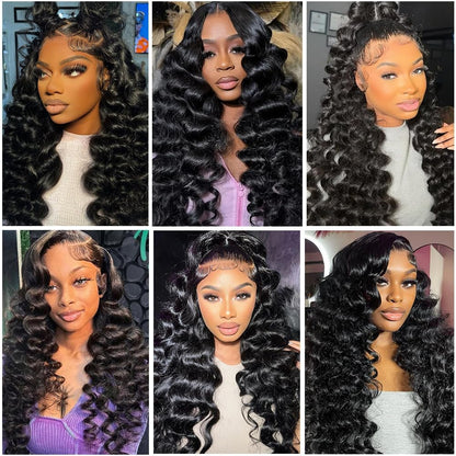 KBHconcepts 10-30 Inch Loose Wave Luxury Virgin Hair Bundles # 1B Natural Black