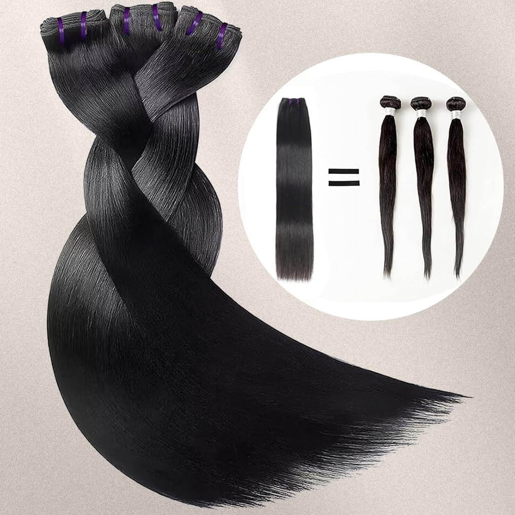 16A Raw Straight 3 Bundles Vietnamese Human Hair Full and Thick One Single Donor #1B Natural Black