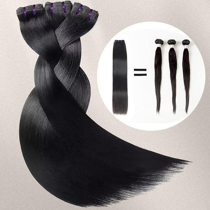 16A Raw Straight 3 Bundles Vietnamese Human Hair Full and Thick One Single Donor #1B Natural Black