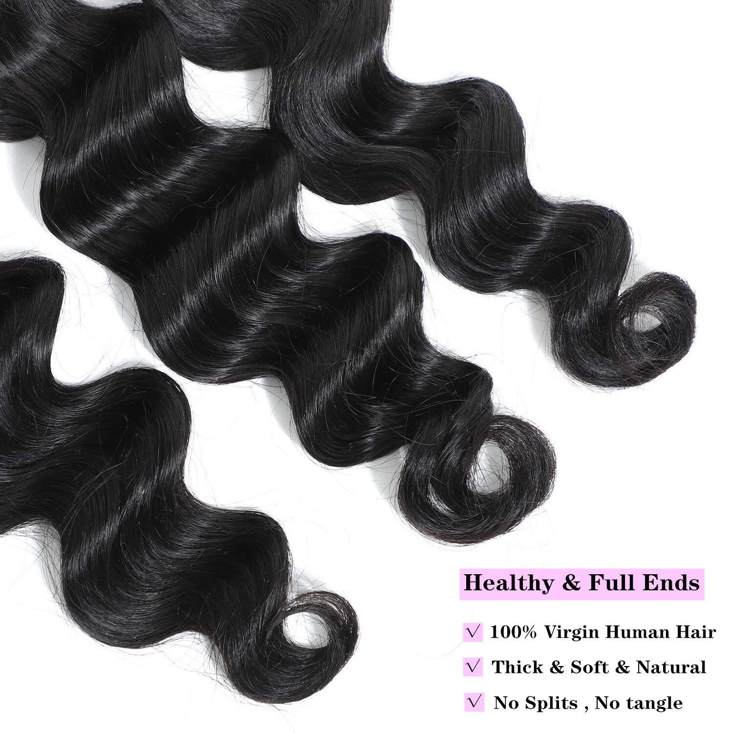 Hair Bulk Loose Wave No Weft Unprocessed Hair Bulk Best For Hair Braiding-12A, Micro Braiding, Boho Braids