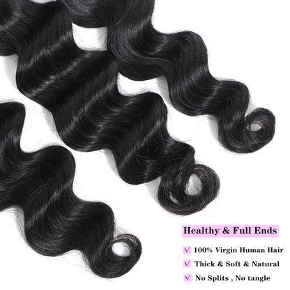Hair Bulk Loose Wave No Weft Unprocessed Hair Bulk Best For Hair Braiding-12A, Micro Braiding, Boho Braids