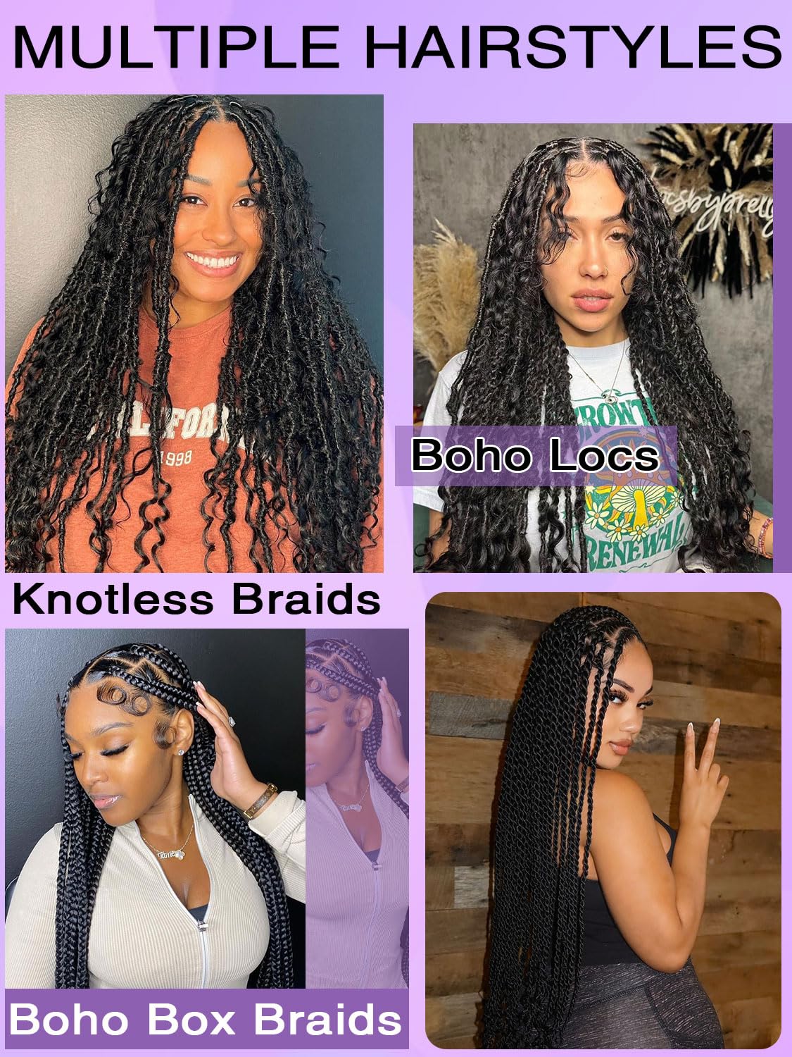 Hair Bulk Loose Wave No Weft Unprocessed Hair Bulk Best For Hair Braiding-12A, Micro Braiding, Boho Braids
