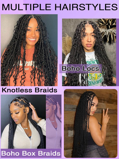 Hair Bulk Loose Wave No Weft Unprocessed Hair Bulk Best For Hair Braiding-12A, Micro Braiding, Boho Braids