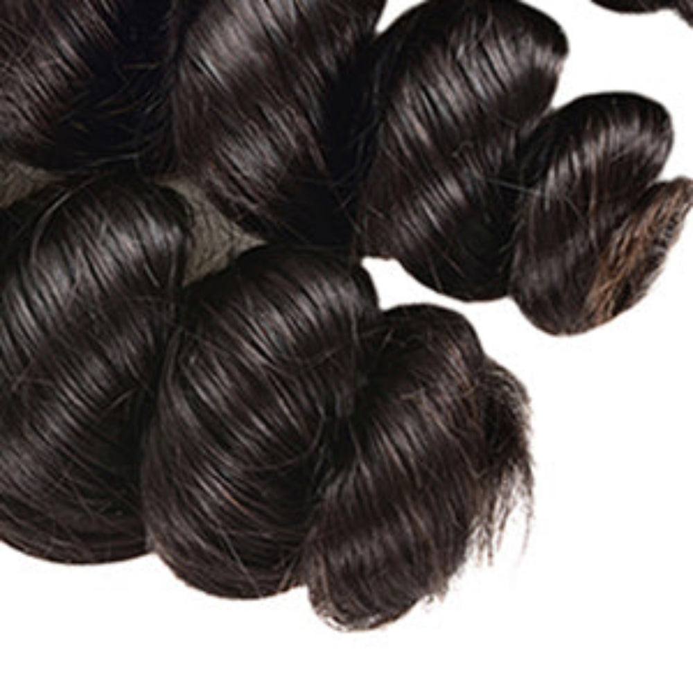KBHconcepts 12A Big Loose Wave Brazilian Bundles With 4X4 Lace Closure Free Part Unprocessed Human Virgin Hair