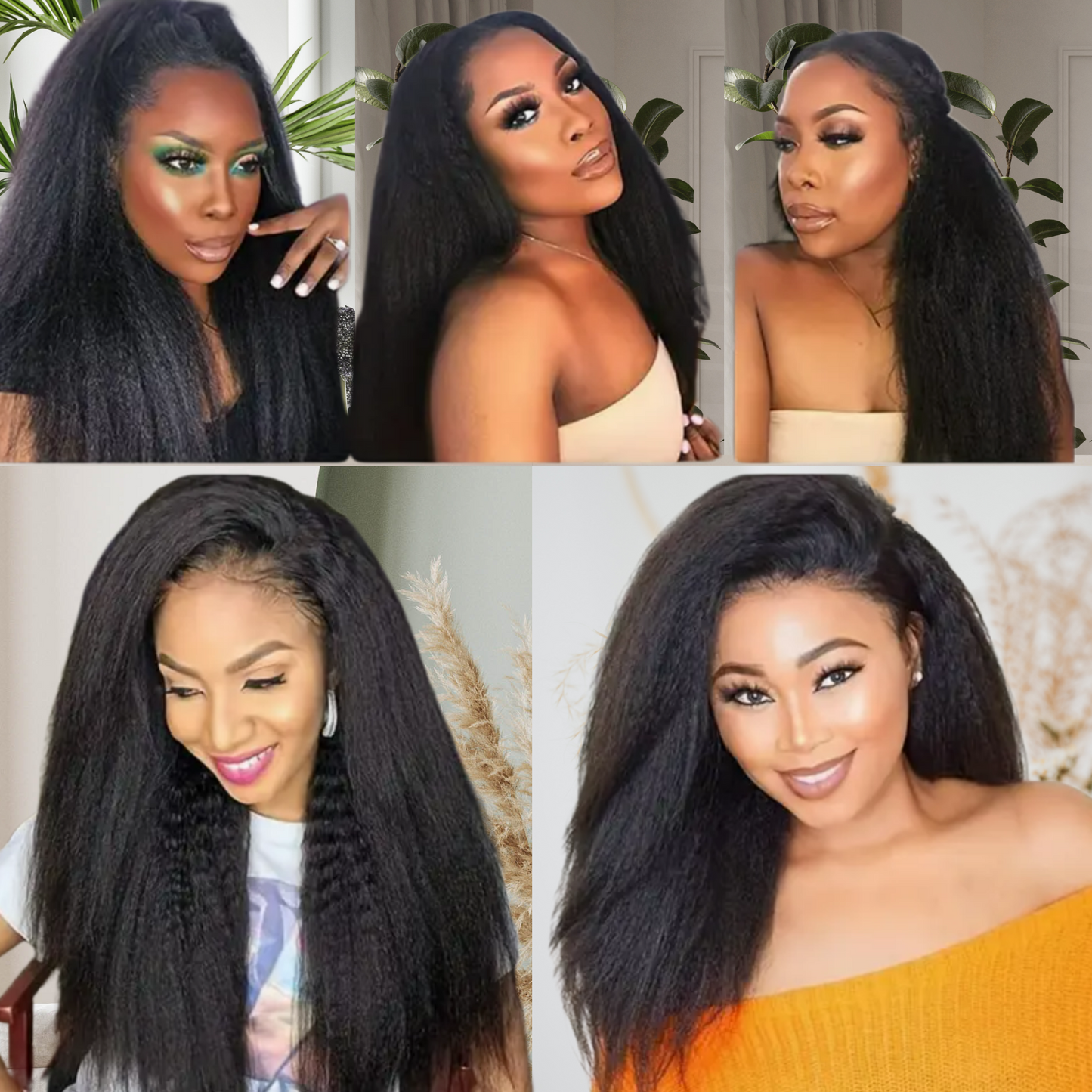 Yaki Straight Brazilian Bundles Virgin 100%Unprocessed Natural Human Kinky Straight Hair Bundles