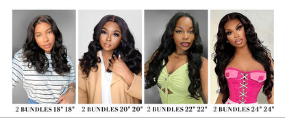 Premium Brazilian Remy Virgin Human Hair High Volume Seamless Clip-Ins Loose Wave