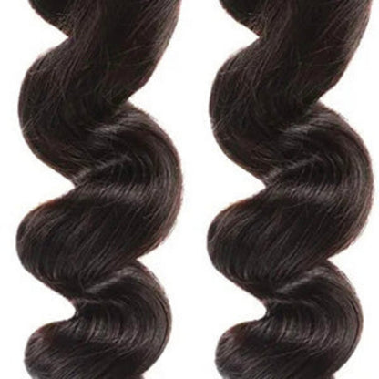 KBHconcepts 12A Big Loose Wave Brazilian Bundles With 4X4 Lace Closure Free Part Unprocessed Human Virgin Hair