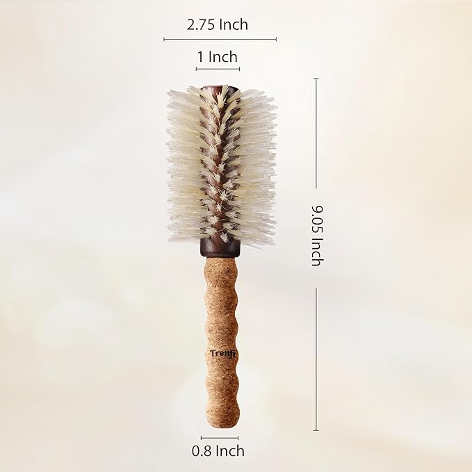 Hairbrush with measurements on a light background
