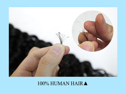 Deep Curly Water Wave Hair Bulk No Weft Unprocessed Best For Hair Braiding -12A, Micro Braiding, Boho Braids